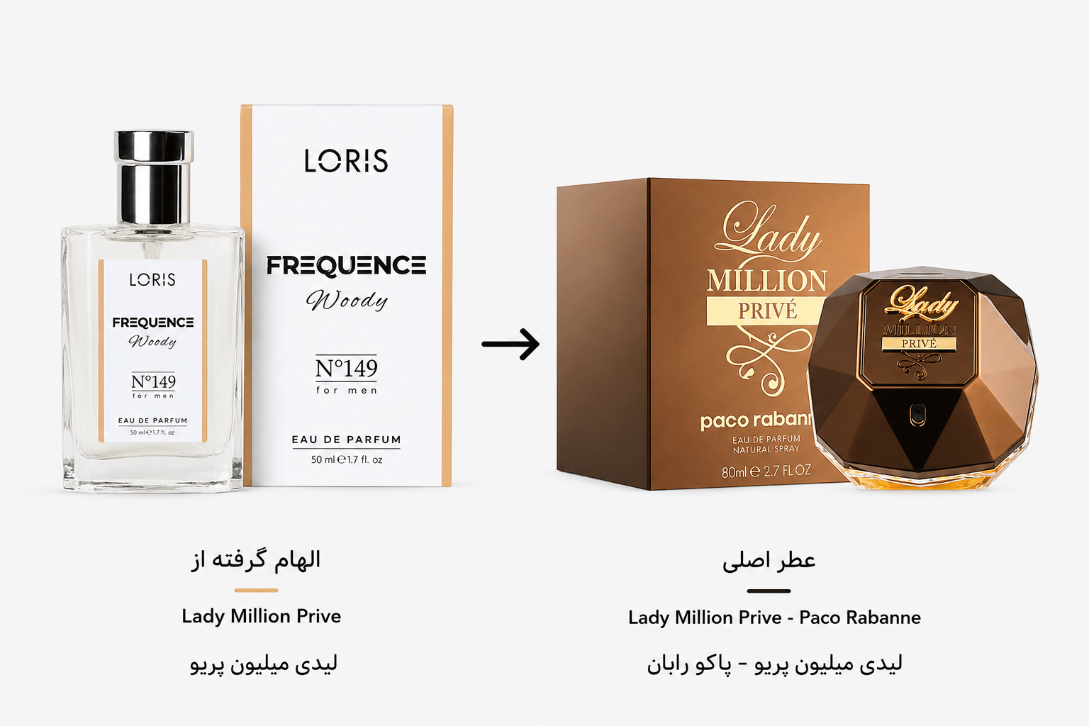 ادکلن پاکو‌ رابان وان میلیون برند loris کد 149