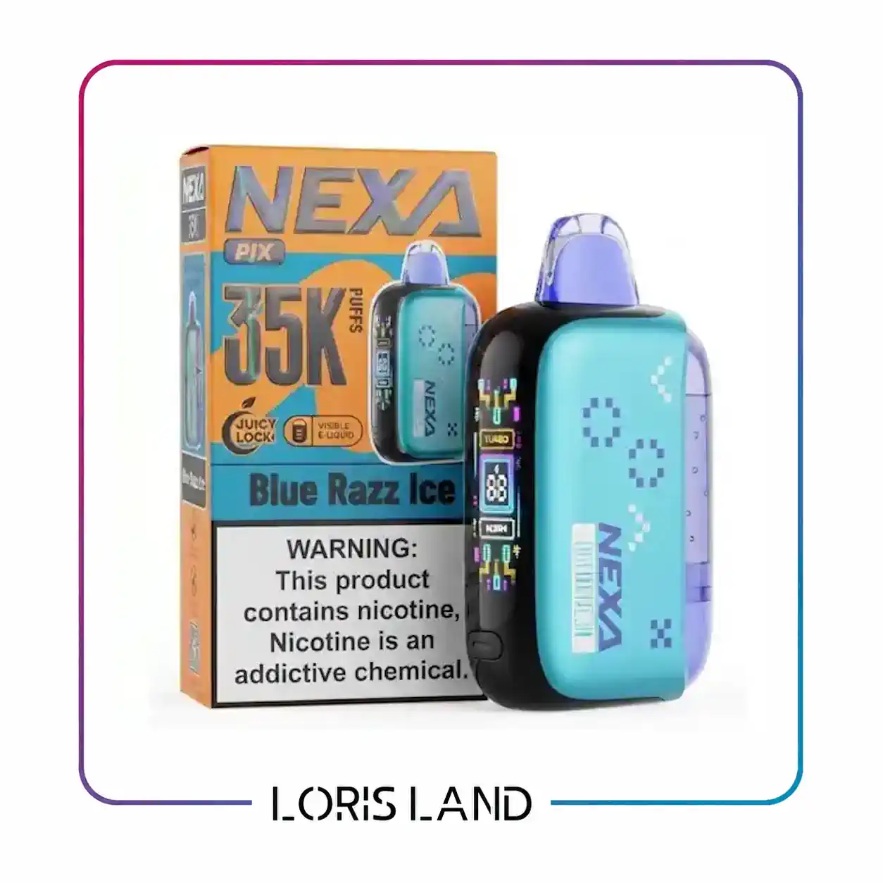 پاد یکبار مصرف نکسا طعم تمشک ابی یخ 35 هزار پاف nexa disposable pod 35000 puff