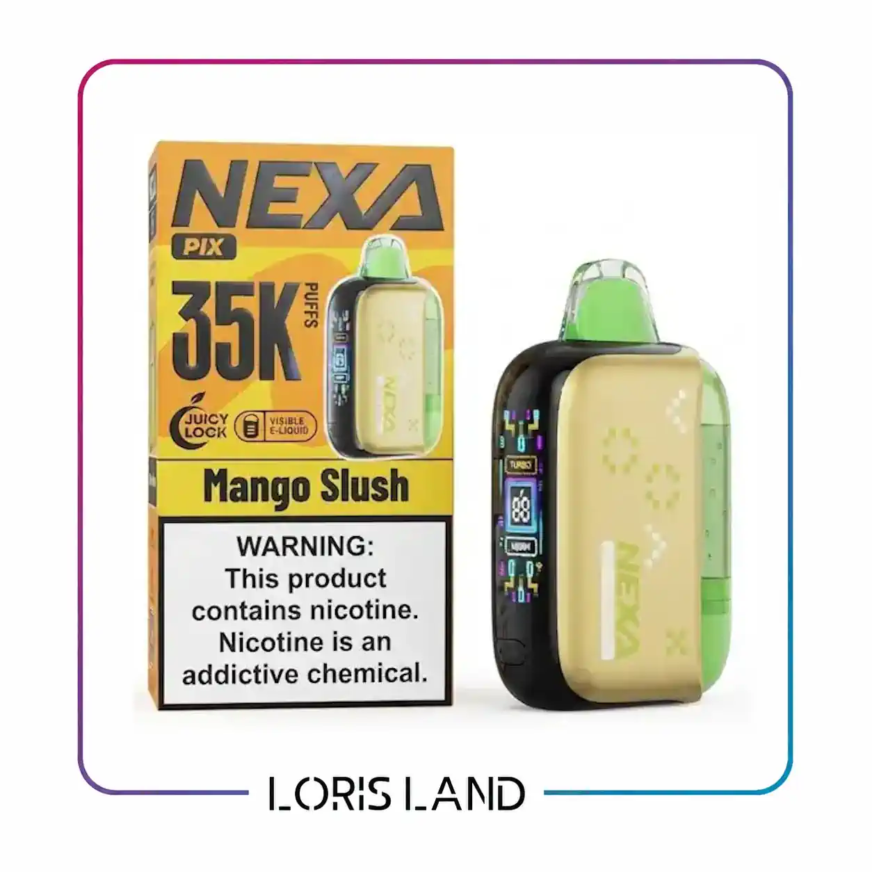 پاد یکبار مصرف نکسا طعم بستنی انبه 35 هزار پاف nexa disposable pod 35000 puff